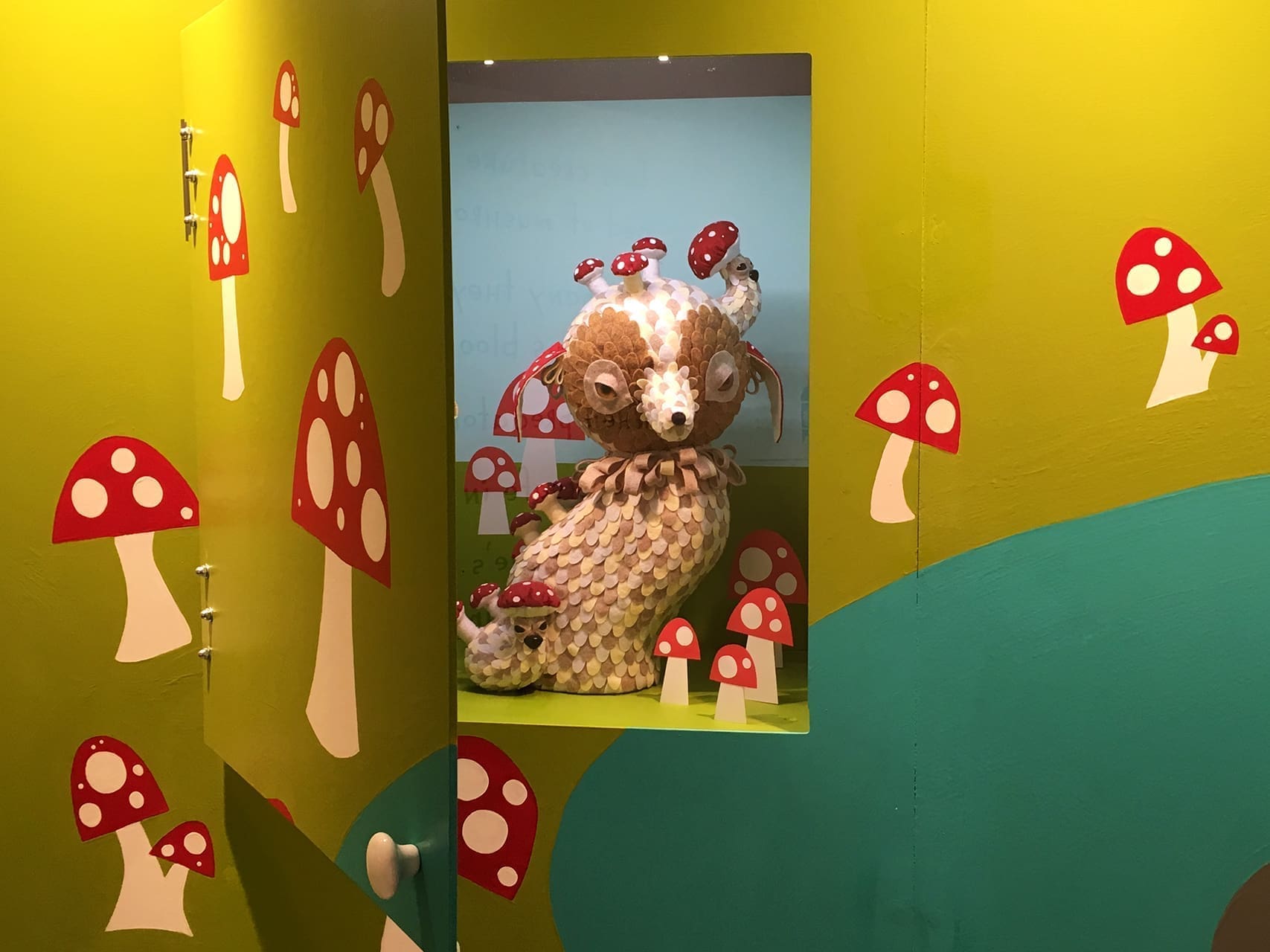 Jordan Elise Perme and Christopher Lees (Horrible Adorables), Hiding in the Hollow (detail), 2017, mixed media, courtesy of the artists.