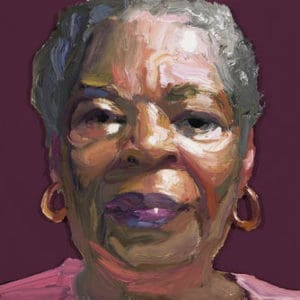 Ray Turner, Ethel, 20011, oil on glass, 12 x 12 in., Collection of the artist, Courtesy of Curatorial Assistance Traveling Exhibitions