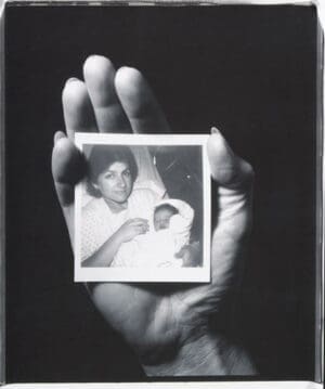 Bea Nettles, Newborn Gavin, 1988, Polaroid print, 25 3/4 x 21 7/8 in., Collection of the Akron Art Museum, Gift of the artist 2011.11
