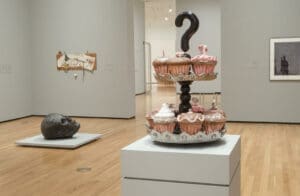 Installation view of Language in Art at the Akron Art Museum, 2014, Photo by Joe Levack/Studio Akron