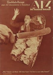 John Heartfield, Goebbels’ recipe against the food shortage in Germany from AIZ, October 24, 1935, photogravure, 141/2 x 10 3/8 in., Collection of the Akron Art Museum, Museum Acquisition Fund 1979.25.