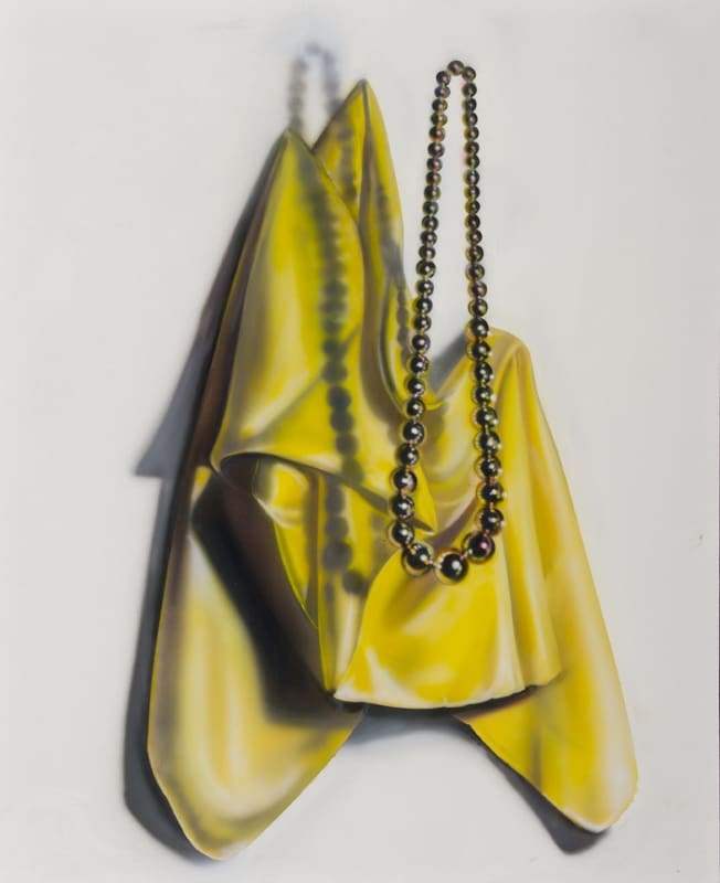 Untitled (Drape and Beads) Audrey Flack (New York, 1931 - ) 1975 Oil over acrylic on canvas 36 in. x 30 1/4 in. (91.44 cm x 76.84 cm) Purchased with funds from Dale C. and Alexandra Zetlin Jones 1985.65
