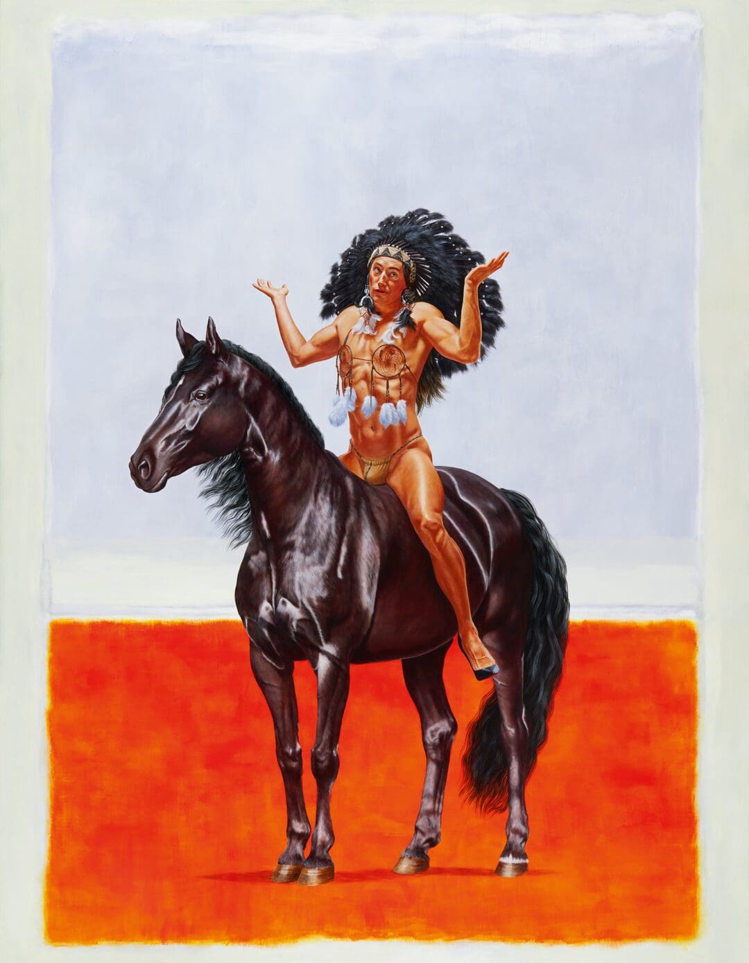 Kent Monkman. The Great Mystery, 2023. Acrylic on canvas. Hood Museum of Art, Dartmouth, purchased through the Miriam H. and S. Sidney Stoneman Acquisition Fund. © Kent Monkman.
