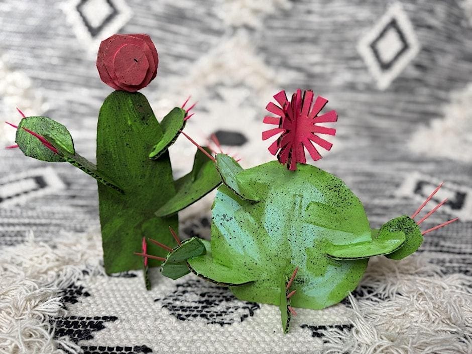 Cardboard cactuses