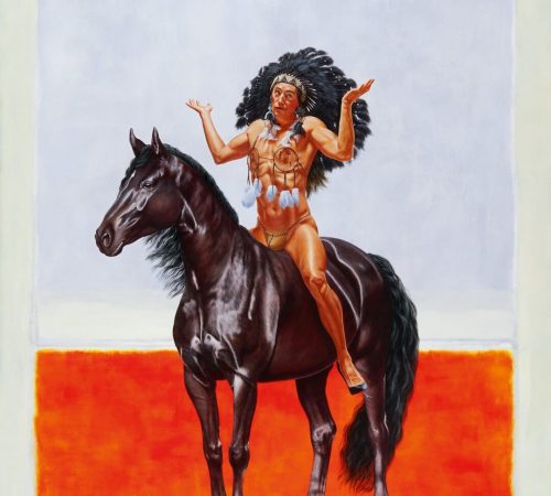 Kent Monkman. The Great Mystery, 2023. Acrylic on canvas. Hood Museum of Art, Dartmouth, purchased through the Miriam H. and S. Sidney Stoneman Acquisition Fund. © Kent Monkman.